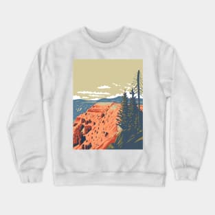 Cedar Breaks National Monument Natural Amphitheater Cedar City Utah USA WPA Art Poster Crewneck Sweatshirt